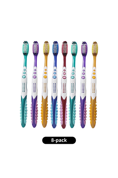 Choice 8 pieces Randomly dispatched in color4/8/12PCS-Hard bristled toothbrus...