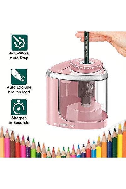 Choice Pink Electric Sharpener Assembly Desktop Automatic Pencil Sharpener Su...