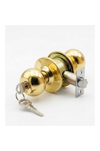 Marelli Gold Yellow Knob Hotel Type / American Lock with Key