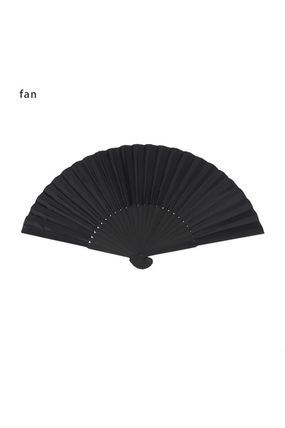 Choice1 fan 8.27"(21cm) Black Silk Folding Fan Chinese Style Hand Held Bamboo...