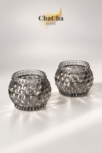YNSK Luxury | Bubble | 2 'li Mumluk ve Tealight Mum Tutucu