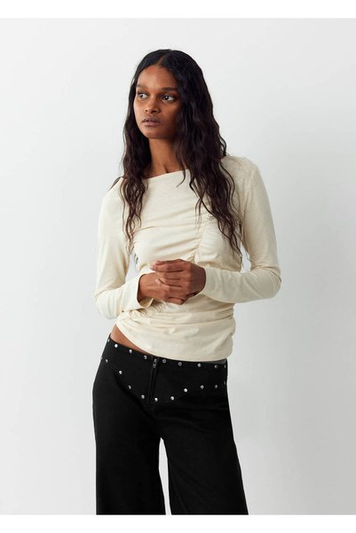 Mango Teen Kalıcı zımbalı straight jeanler