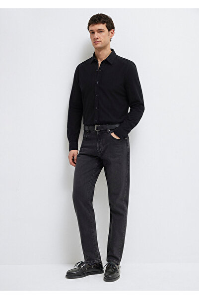 Mavi Siyah Örme Gömlek Regular Fit / Normal Kesim 0212062-900
