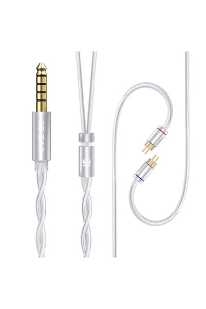 Choice 1.2m 2PIN4.4 KBEAR Glint 5N OFC Silver-Plated Upgrade Cable Litz Struc...