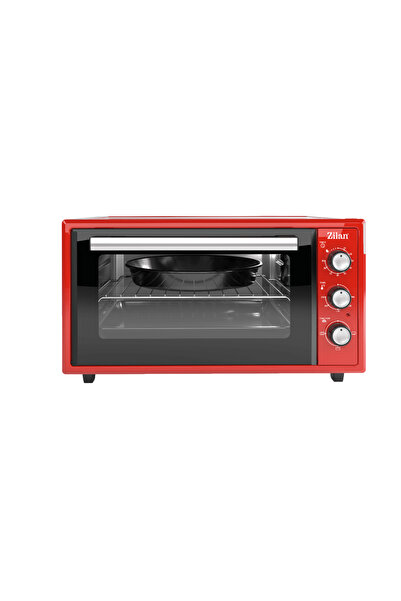 Zilan Cuptor electric ZLN5650, Putere 2000W, Capacitate 45L, Timer, Termostat, 3 trepte putere, Rosu