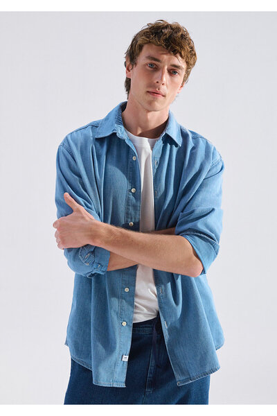 Mavi Theo Edition Açık Jean Gömlek Slim Fit / Dar Kesim 0211655-90893