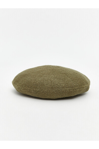 LC Waikiki Alita City Lcw Accessories Khaki Plain Women's Beanie with a Diffe...