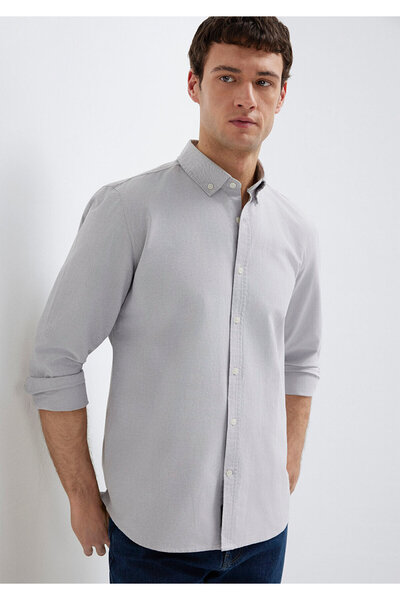Mavi Gri Gömlek Regular Fit / Normal Kesim 0211199-70086