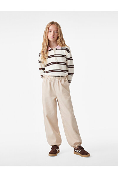 Koton Cotton Bowknot Balloon Cut Pants