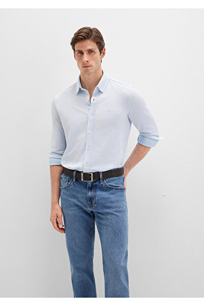 Mavi Dokulu Gömlek Slim Fit / Dar Kesim 0211664-90900