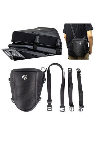 Choice1 Black 1 Waterproof Motorcycle Rear Seat Bag Multifunction Crossbody S...