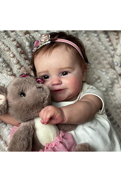 Choice 50cm Rooted Brown Hair 50cm Full Silicone Reborn Doll Bathe In Water B...