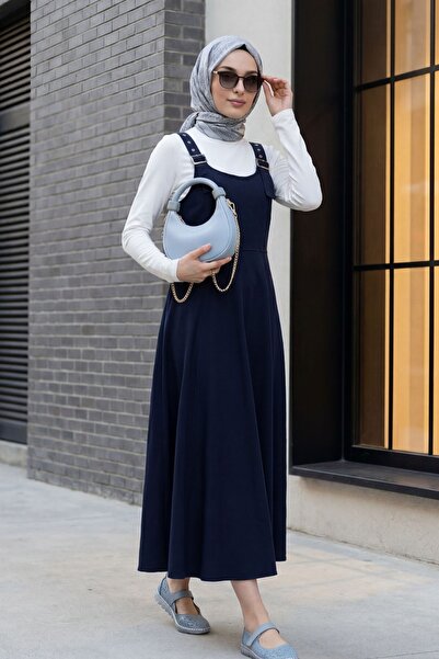 Modamorfo Half-Zippered Strappy Gabardine Gilet - Dark Blue