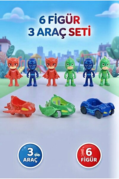 Tıfıl Toys Pijamaskeliler Eklemleri Hareket Eden 8cm 6 Karakter Figürlü 3 Ara...