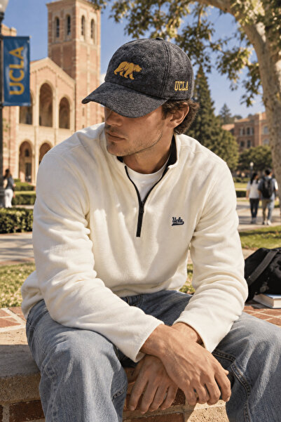 UCLA CORBIN Koyu Gri Baseball Cap Nakışlı - Unisex Şapka