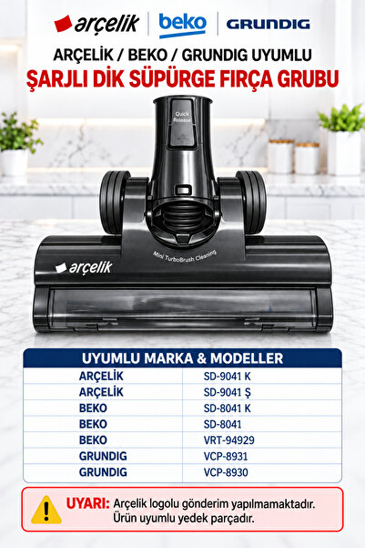 Arçelik Sd-9041 K Şarjlı Dik Süpürge Orjinal Fırça Gr