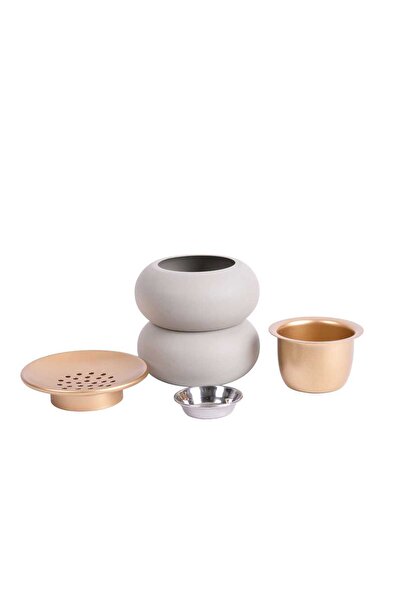 Blends Metal Mabkhara Grey and Golden Color