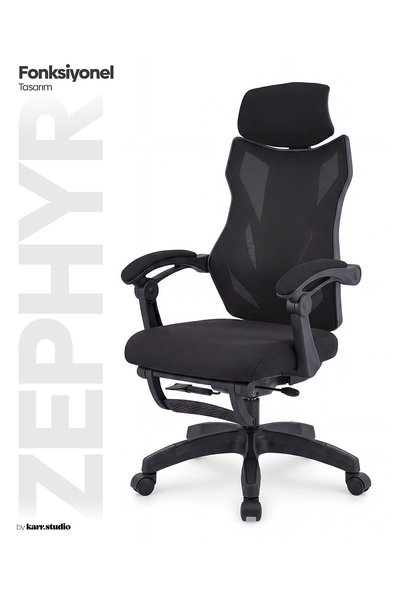Karr Gaming Zephyr Oyuncu Koltuğu - Siyah