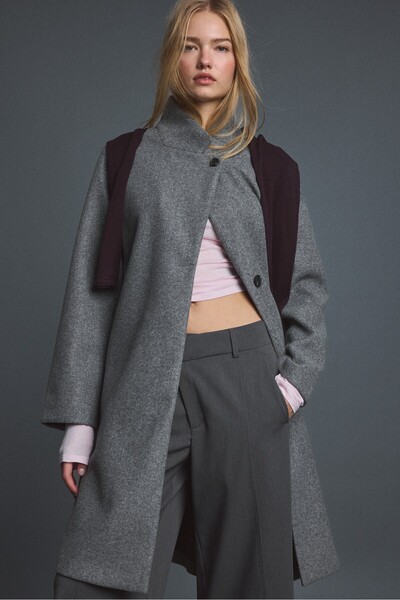 Stradivarius Yumuşak dokulu basic kaban