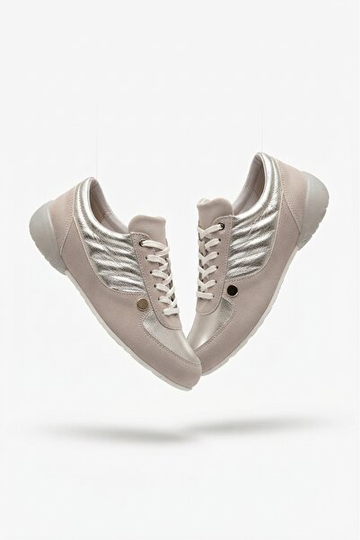 Zerenyus Jawen premium grey nubuck silver women's sports shoes
