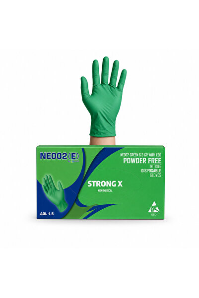 lalan STRONG X (ESD) PUDRASIZ NİTRİL 6,3 GR TEK KULLANIMLIK ELDİVEN (NE002)