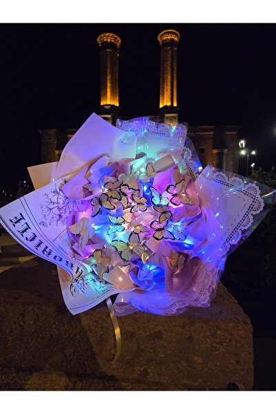 Ledli kelebek buket- SEVGİLİM BENİM