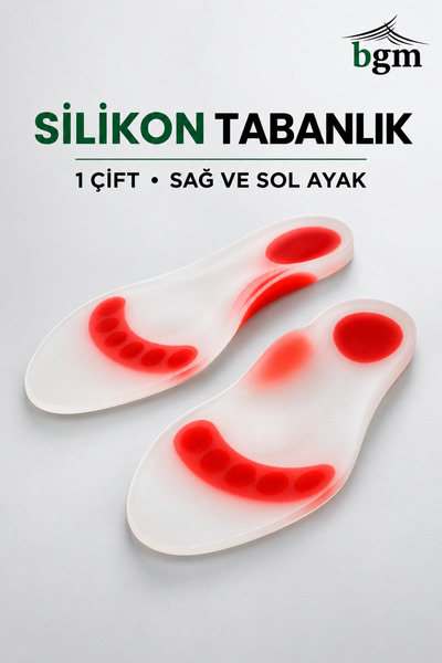 bgm Ortopedik Silikon Tabanlık Ark Takviyeli Silikon