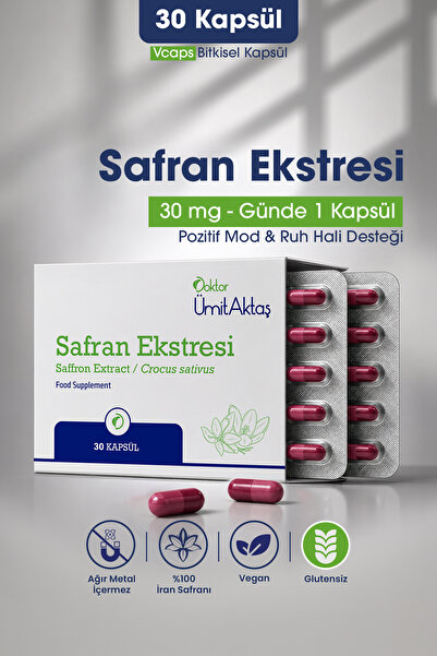 Dr. Ümit Aktaş Safran Ekstresi +Safr’inside, 10 kat fazla Safranal