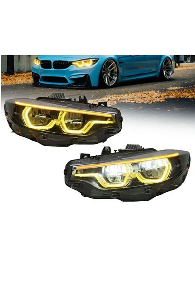 autogp Bmw f32 f33 f36 ön far lambası ledi lci model yellow drl 2013 / 2016