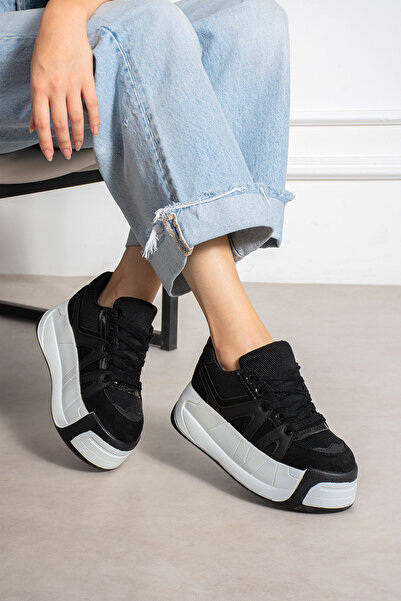 Madam Tarz Kcl-192 Thick Soled Lace-Up Sports