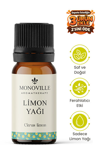 Monoville Limon Uçucu Yağı 10 ml Saf ve Doğal (Lemon Essential Oil)
