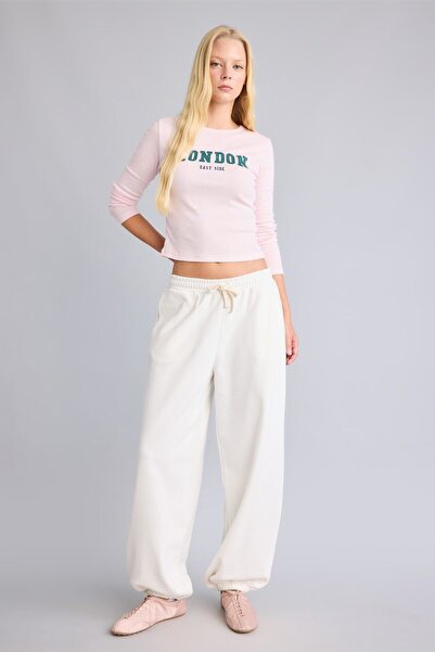 DeFacto Loose Fit Belted Elastic Cuffed Thick Fabric Sweatpants I6399Ax26Au