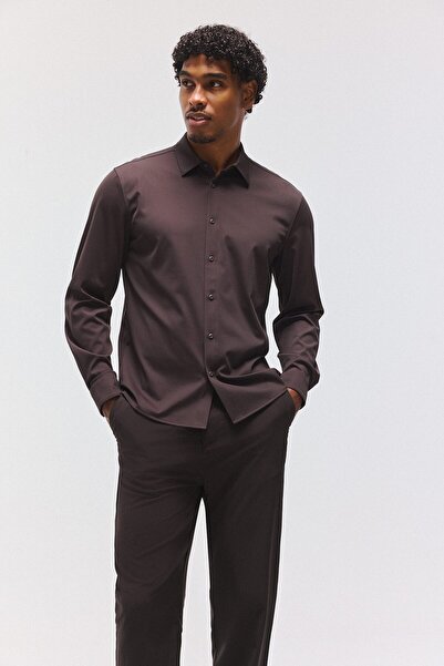 DeFacto Slim Fit Klasik Yaka Uzun Kollu Gömlek H8154AX26AU