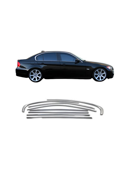 autogp Bmw E90 cam çerçevesi kenar çıtası krom tamtur 8 parça 2005 / 2012