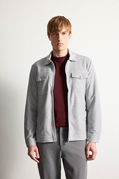 DeFacto Slim Fit Astarlı Fermuarlı Cepli Mevsimlik Mont D7533AX25SP