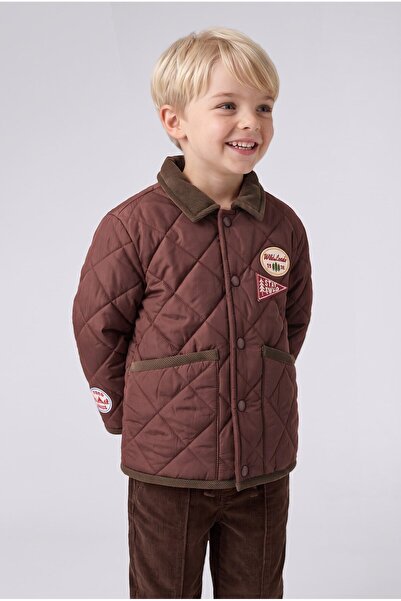 DeFacto Windproof Quilted Pocketed Coat with Arma Detail for Baby Boy H0062A5...