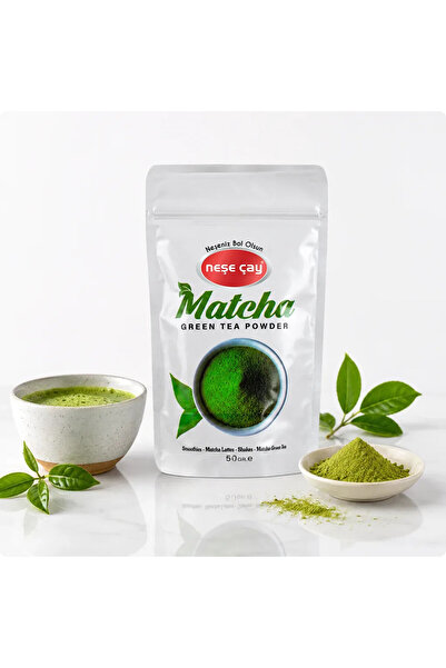 Neşe Çay Matcha Çayı 50 gr Premium Kalite,Taze Öğütüm %100 Saf Matcha