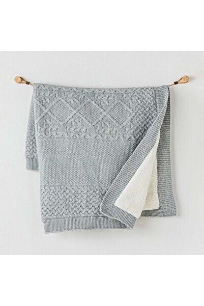 andywawa Ac24337 Triko Bebe Battaniye 95x85 Grey Melange