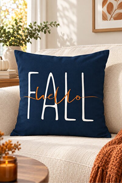 Evmila Autumn Patterned Throw Pillow Cover