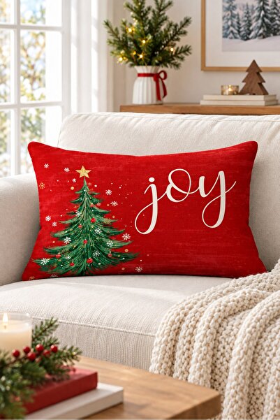 Evmila New Year Patterned Double-Sided Printed Velvet Throw Pillow Cover - 35...