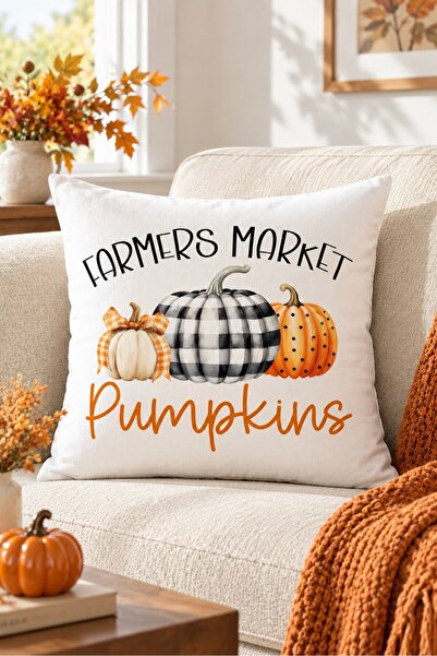 Evmila Autumn Patterned Throw Pillow Cover