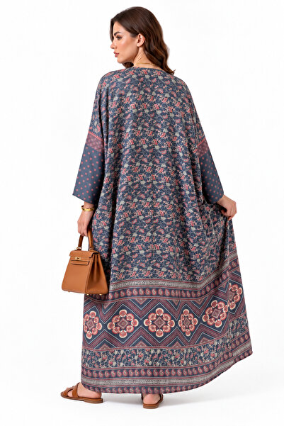 Azria Fashion عباءة مطبوعة بنقوش الفسيفساء