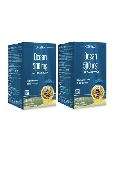Ocean Saf Omega 3 Balık Yağı 500 Mg 60 Kapsül X2 Adet