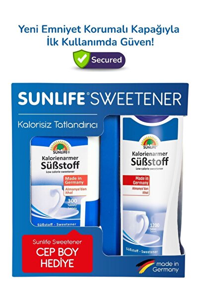 Sunlife Sweetener 1200 Tablet 300 Tablet Hediye Yeni Ambalaj _ Skt: 2028