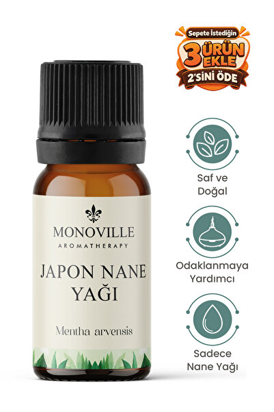 Monoville Japon Nane Uçucu Yağı 10 ml Saf ve Doğal (Cornmint Essential Oil)