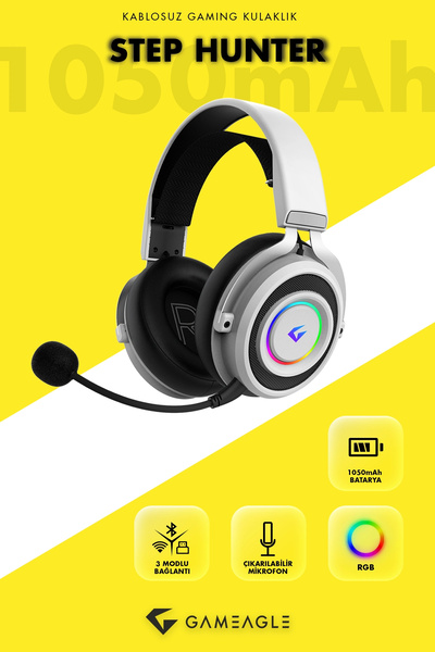 gameagle Step Hunter S1 Bluetooth/2.4G/Kablolu RGB Profesyonel Mikrofonlu Oyuncu Kulaklığı