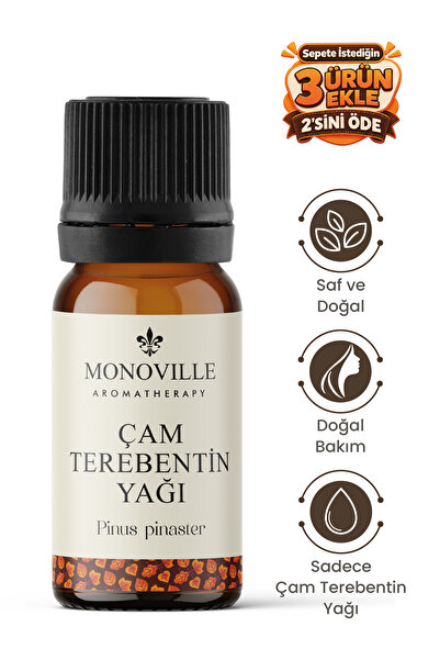 Monoville Çam Terebentin Uçucu Yağı 10 ml Saf ve Doğal (Pine Turpentine Essen...