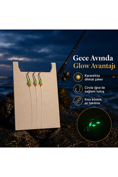 Glow Boncuklu Dip Takımı – Circle İğneli Takım