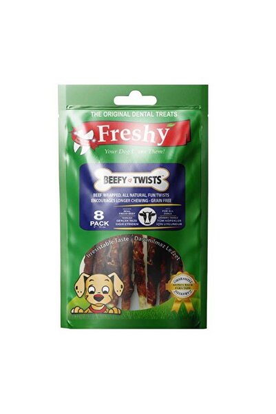 Beefy Twist Biftekli Burgu Çubuk Köpek Ödülü 75gr 8li