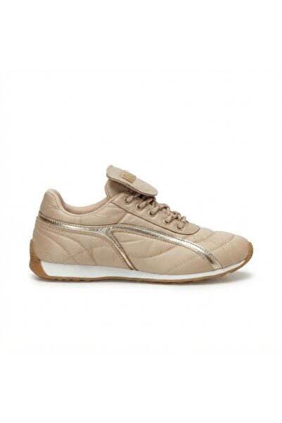 Zerenyus Dissa Beige Lace-Up Women's Sneakers with Parachute Detail